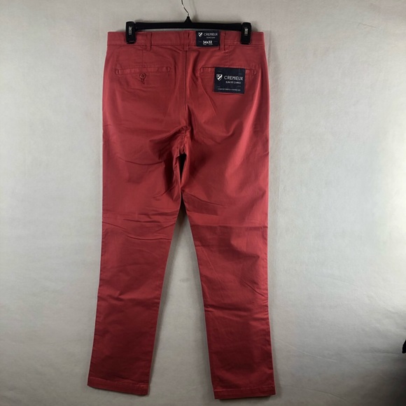 Cremieux Pants soho slim chino Size 34&32 berry - Picture 6 of 8